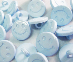Novelty Smiley Face Childrens Button, 100pcs