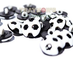 Novelty Football Buttons, 100pcs