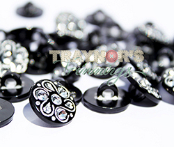 Round Diamonte Imertation Shank, 50pcs