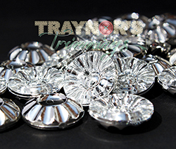2 Hole Crystal Button, 25pcs