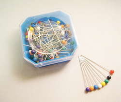 Plastic Colour Head Pins (Hexagonal Box), 2,880pcs