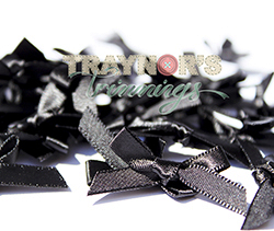7mm Satin Bows, 100pcs
