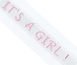 It's a Boy/Girl Grosgrain Ribbon, 20m