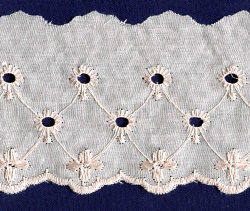 Peach Flat Broderie Anglaise