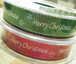 Satin Merry Christmas Ribbon, 20m