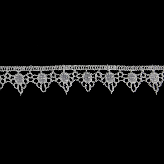 15mm White Scalloped Venice, 137m