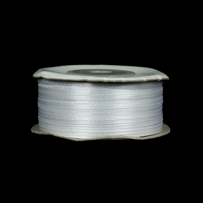 3mm White Satin Ribbon, 45m