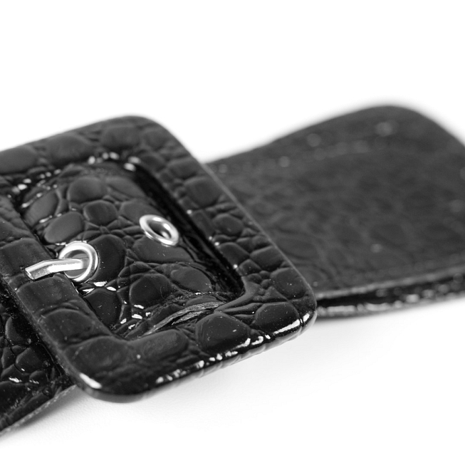 Patent Leather Black Buckle Strap