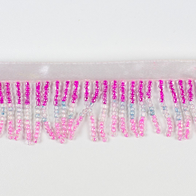 Pink Beaded Fringe, 10m