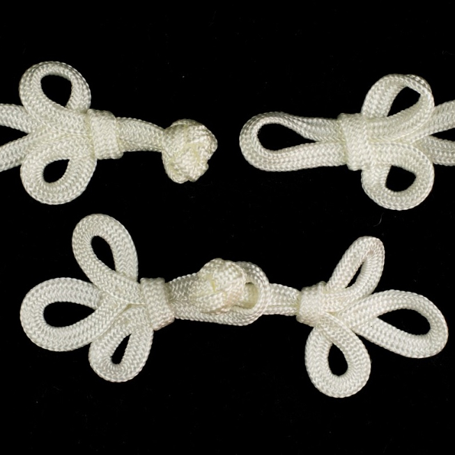 Large Ivory Frog Fasteners, 10 Pairs