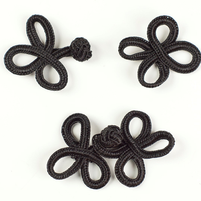 Black Frog Fasteners, 10 Pairs