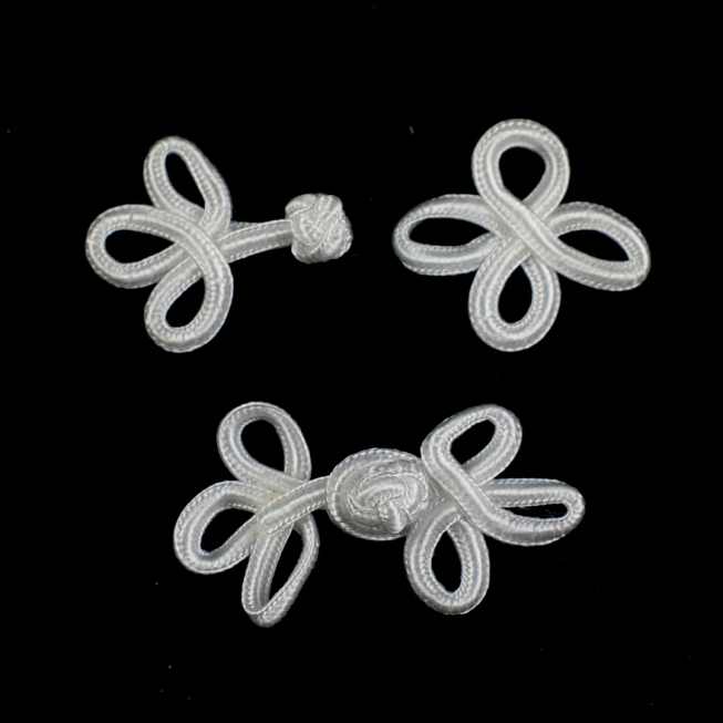 White Frog Fasteners, 10 Pairs