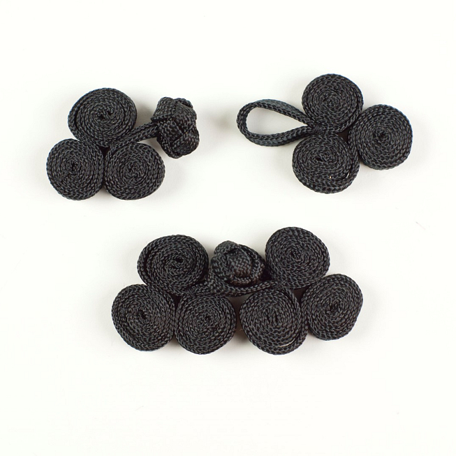 Black Clover Frog Fasteners, 10 Pairs