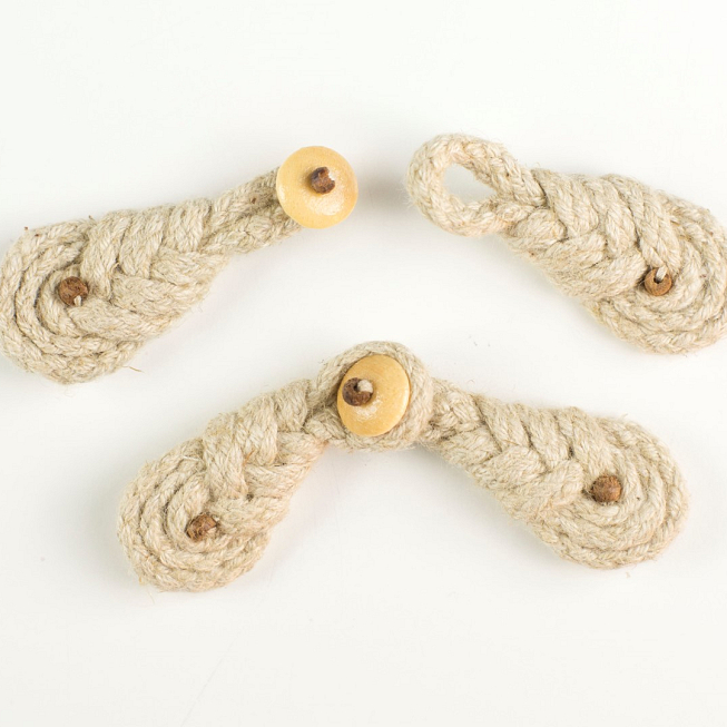 Braid Hessian Frog Fasteners, 10 Pairs