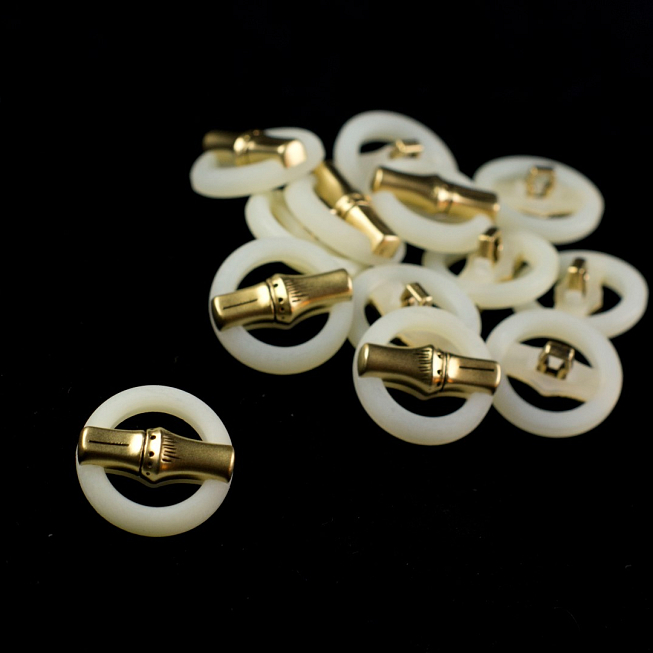 40L Dull Gold Button, 50pcs