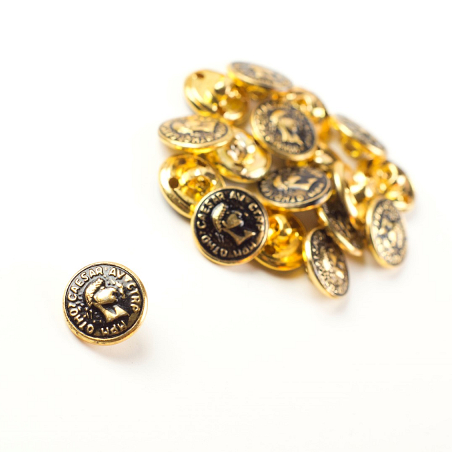 24L Gold Caeser Button, 100pcs