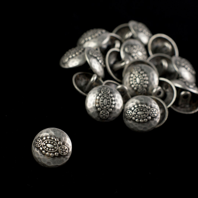 Dented Metal Dome Button, 25pcs