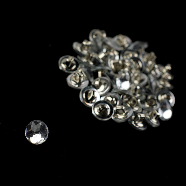 16L Crystal Button, 100pcs