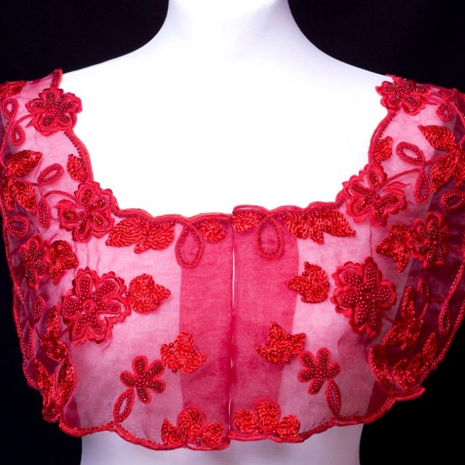 Large Red Beaded Collar