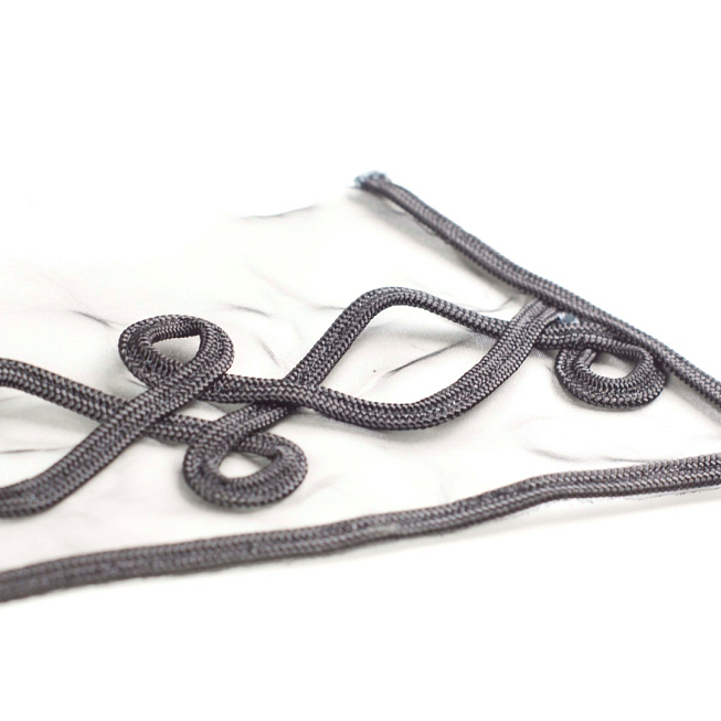 Black Braid Embroidery Collar