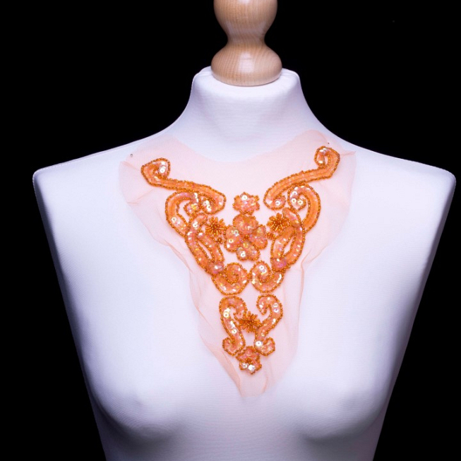 Orange Sequin Applique