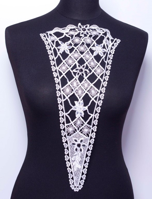 Large White Floral Applique