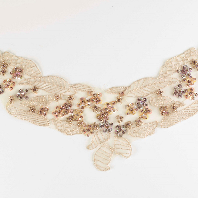 Light Brown Organza Applique