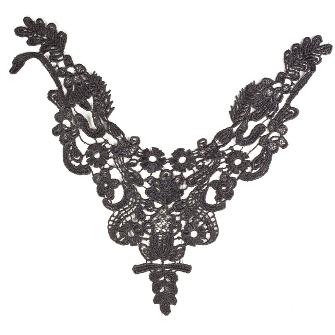 Black Lace Applique