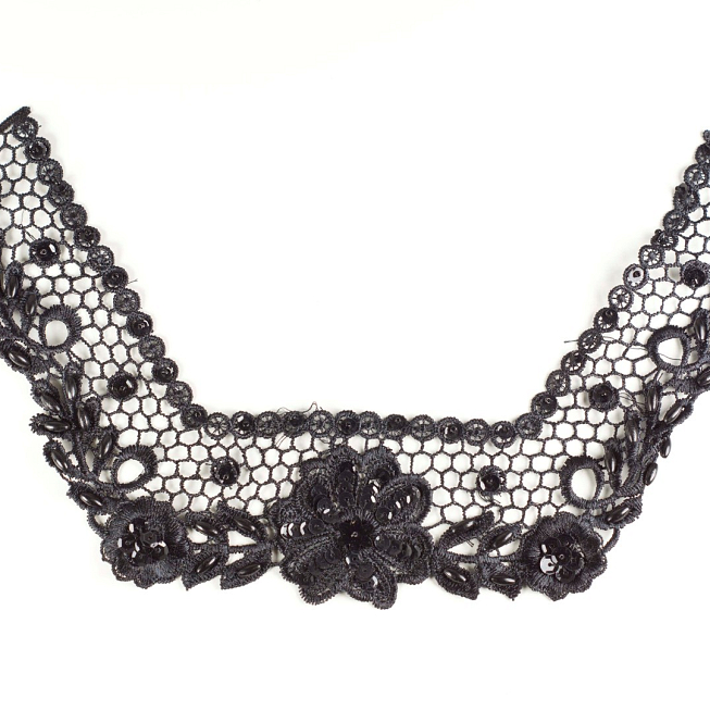 Black Lace Neckline