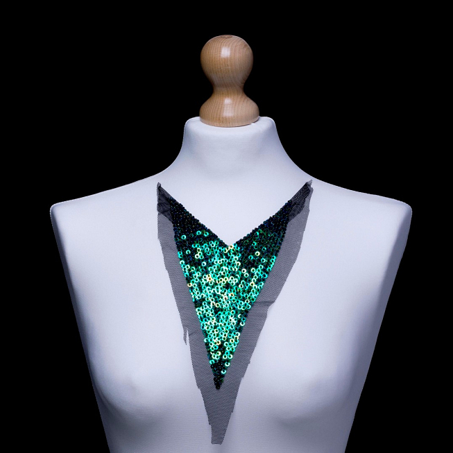 Green Sequined Applique