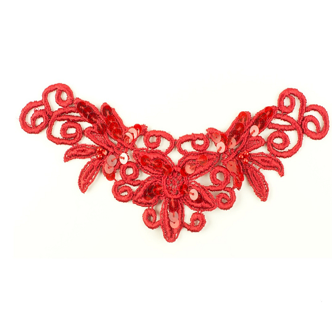 Small Red Applique, 4pcs