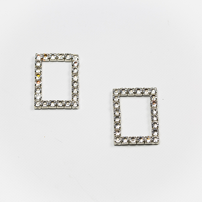 30mm Sqaure Diamante Rings