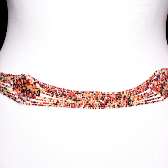 Colour Glass Beaded Belt