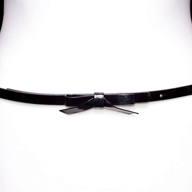 Black Skinny Waist Belt