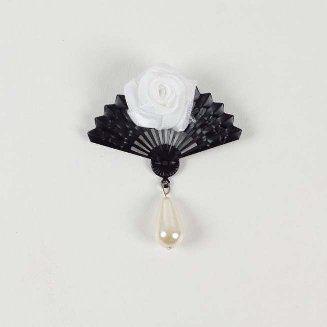 White Rose Brooch, 10pcs