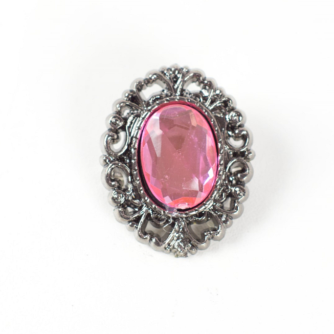 Pink Jewel Brooch, 10pcs