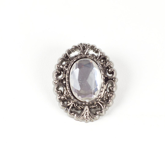 Clear Jewel Brooch, 10pcs