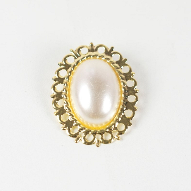 Pearl Brooch (Gold), 10pcs