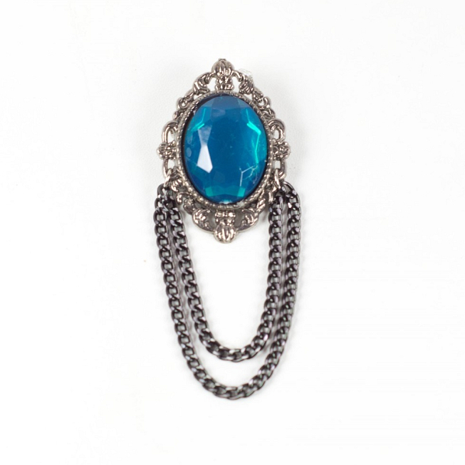 Teal Jewel Brooch, 10pcs