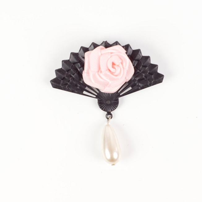 Pink Rose Brooch, 10pcs