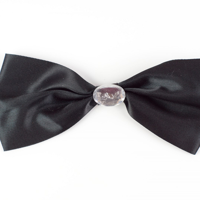 Bow Tie Brooch (Clear), 10pcs