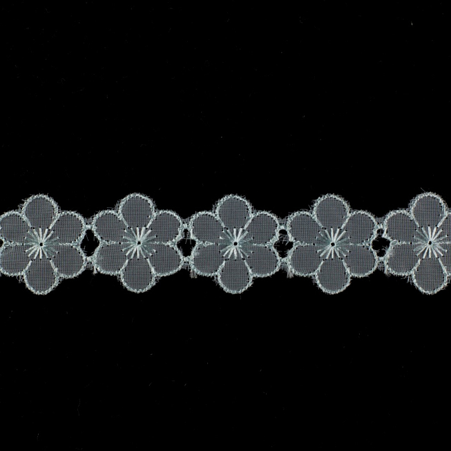 Blue Embroidery Daisies, 25m