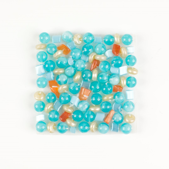 Turqoiuse Beaded Patch, 5pcs