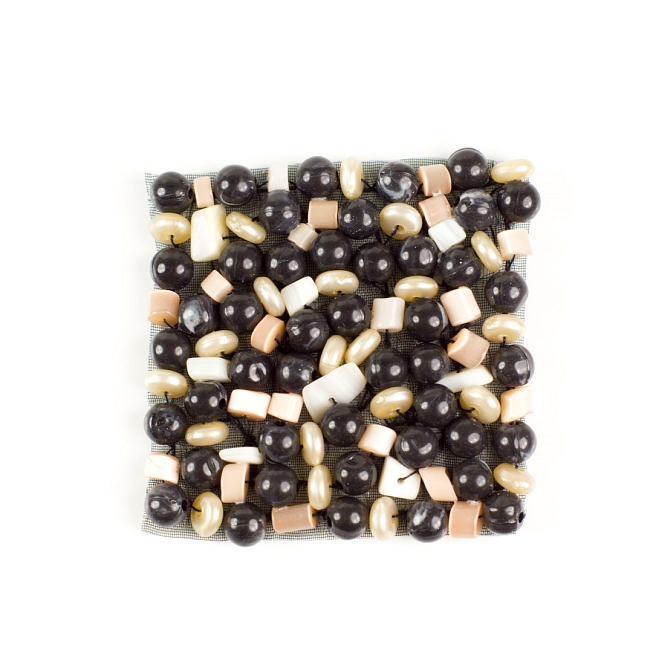 Black Beaded Patch, 5pcs