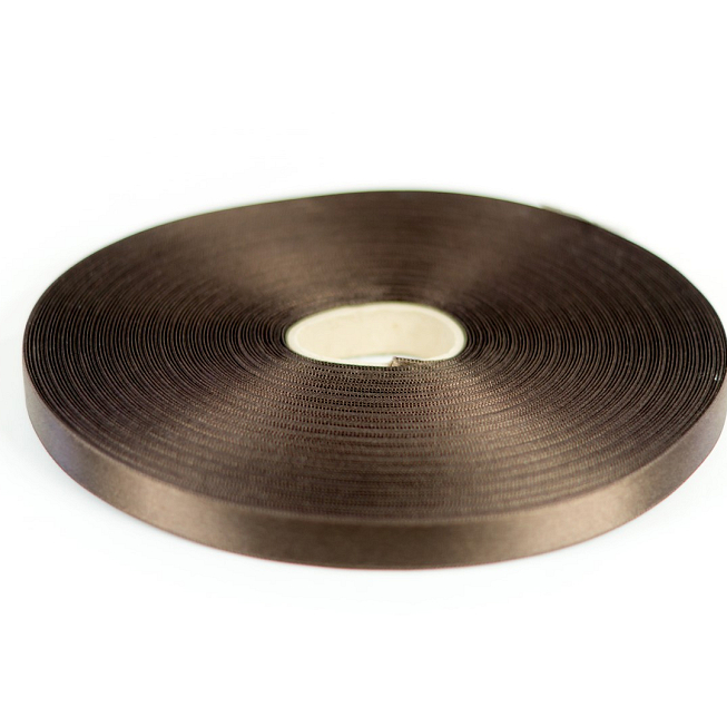 15mm Brown Satin Ribbon, 100m