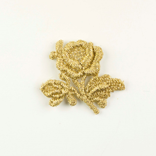 Gold Lurex Rose, 6pcs
