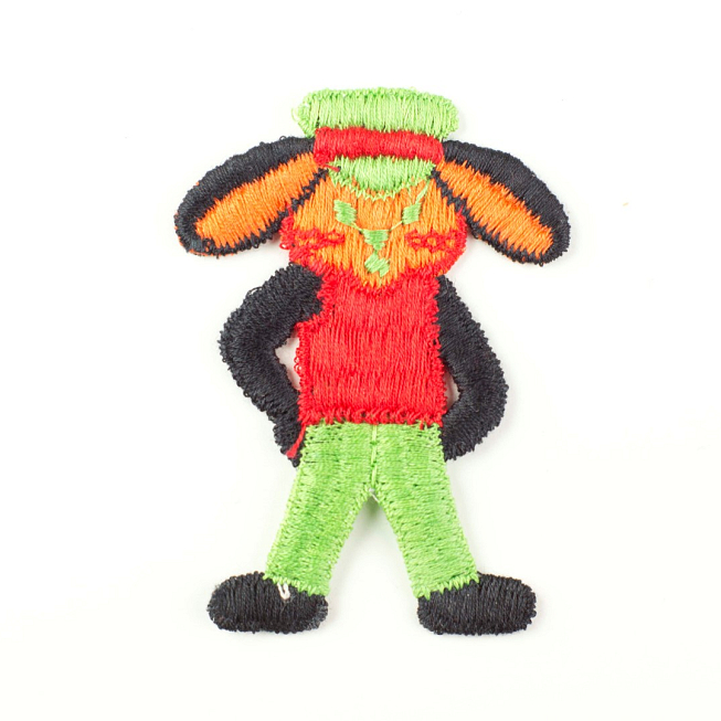 Red Bunny Patch, 5pcs