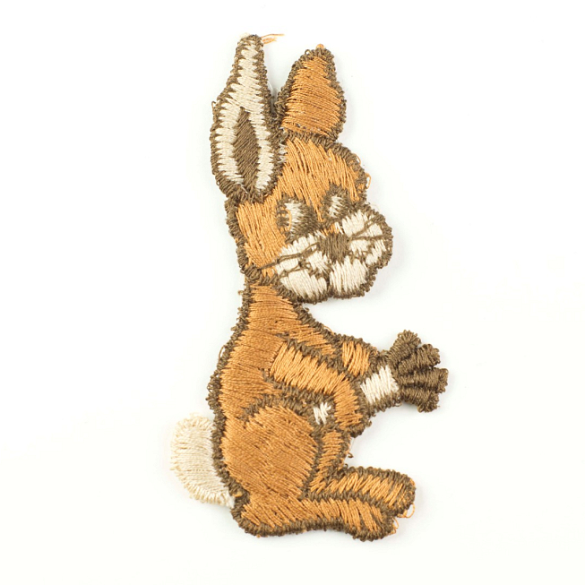 Brown Rabbit Patch, 5pcs