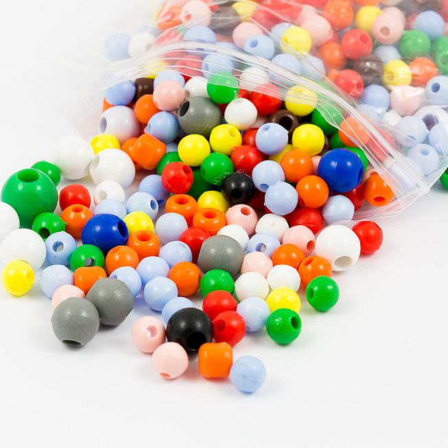 Assorted Col Beads, 800pcs