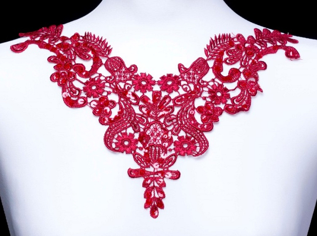 Red Lace Applique